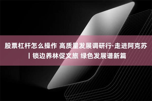 股票杠杆怎么操作 高质量发展调研行·走进阿克苏丨锁边养林促文旅 绿色发展谱新篇